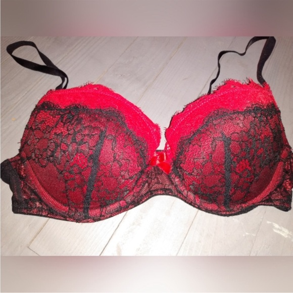 Adore Me Other - Adore Me Eyelash Bi-Color Lace Push Up Bra